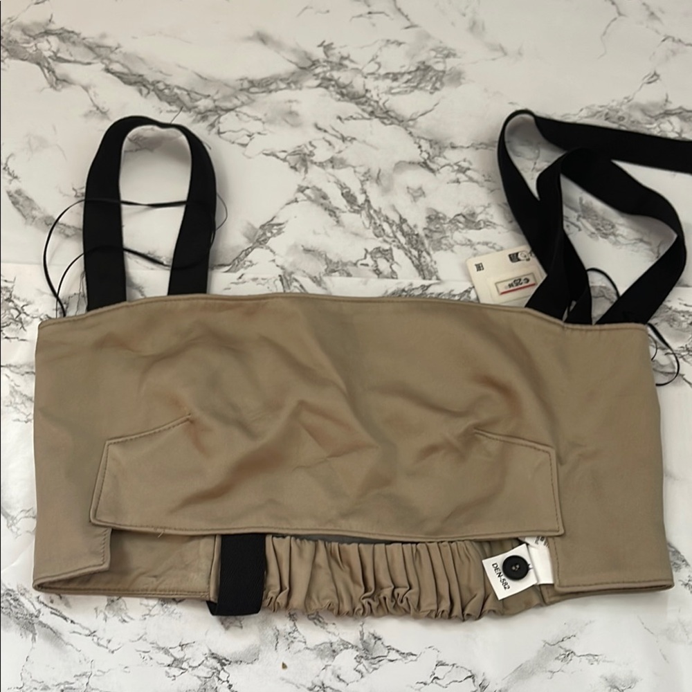 Zara Beige Strapless Top